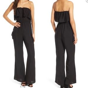 ASTR The labels Black Strapless  jumpsuit …